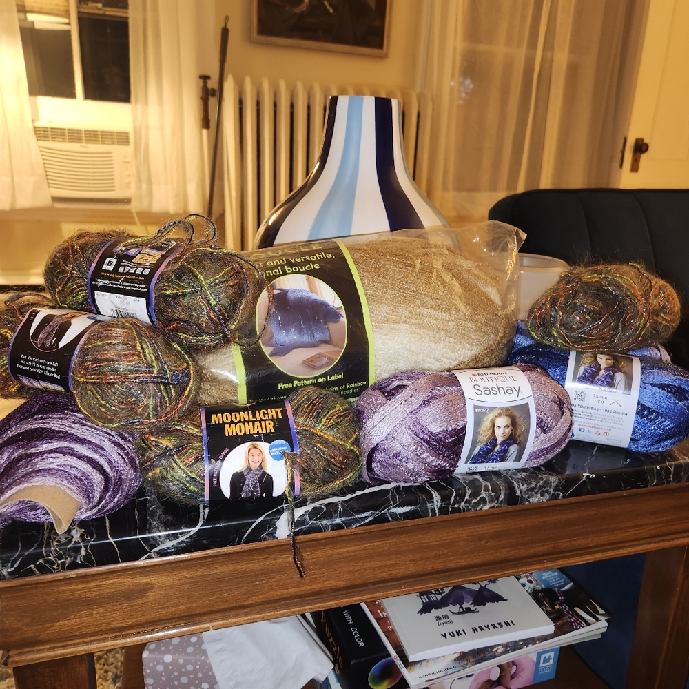 2 lbs of yarn for knitting and crocheting yarn lot